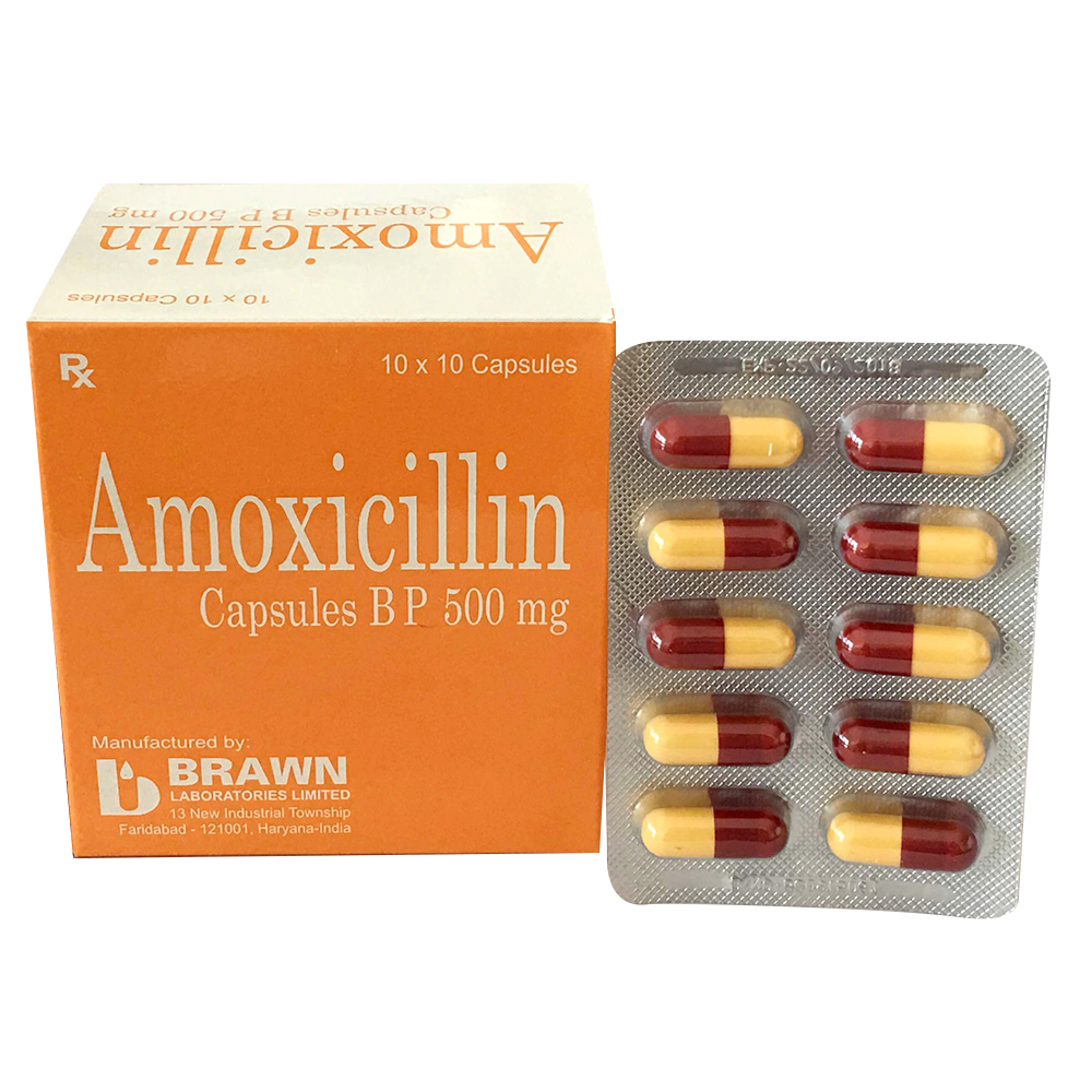 Viên nang Amoxicillin Capsules BP 500mg - Ấn