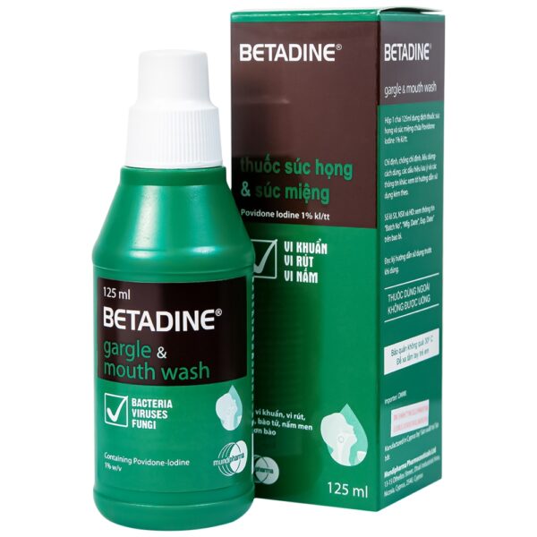 Dung dịch Betadine Gargle and Mouthwash