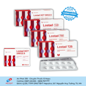 Viên nén Lostad T25/T50/T100/HCT 50/12.5-100/12.5 Stellapharm – Việt Nam