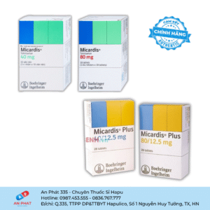 Viên nén Micardis 40/80mg / Micardis Plus 40mg/12,5mg - 80mg/12,5mg Boehringer – Đức