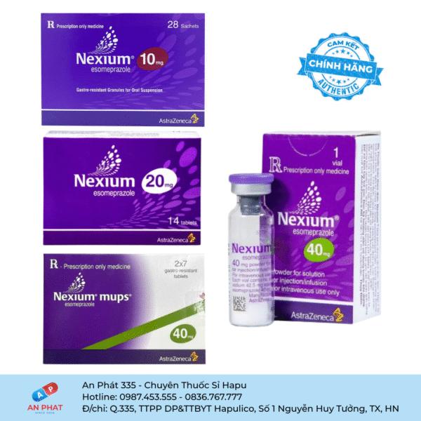 Viên nén / Cốm pha / Bột pha tiêm Nexium / Nexium Mups AstraZeneca – Thụy Điển
