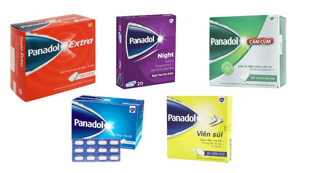 Viên nén / viên sủi Panadol / Panadol Extra / Panadol Cảm Cúm GSK